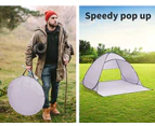 Mountview Pop Up Beach Tent Caming Portable Shelter Shade 4 Person Tents Fish - Grey