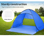 Mountview Pop Up Beach Tent Caming Portable Shelter Shade 4 Person Tents Fish - Blue