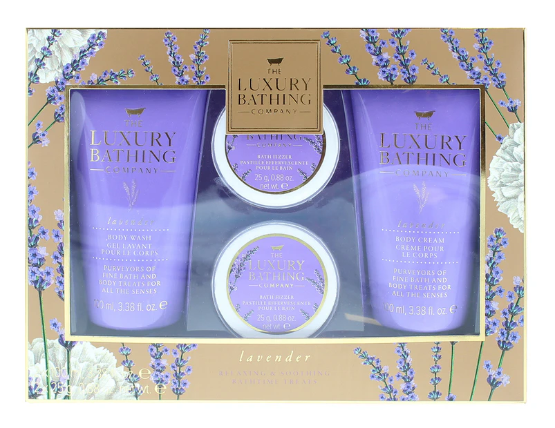 The Luxury Bathing Company by Grace Cole 4-Piece Tranquility Gift Set For Women - Lavender