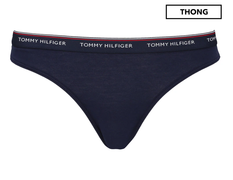 Tommy Hilfiger Women's Essential Logo G-String - Navy