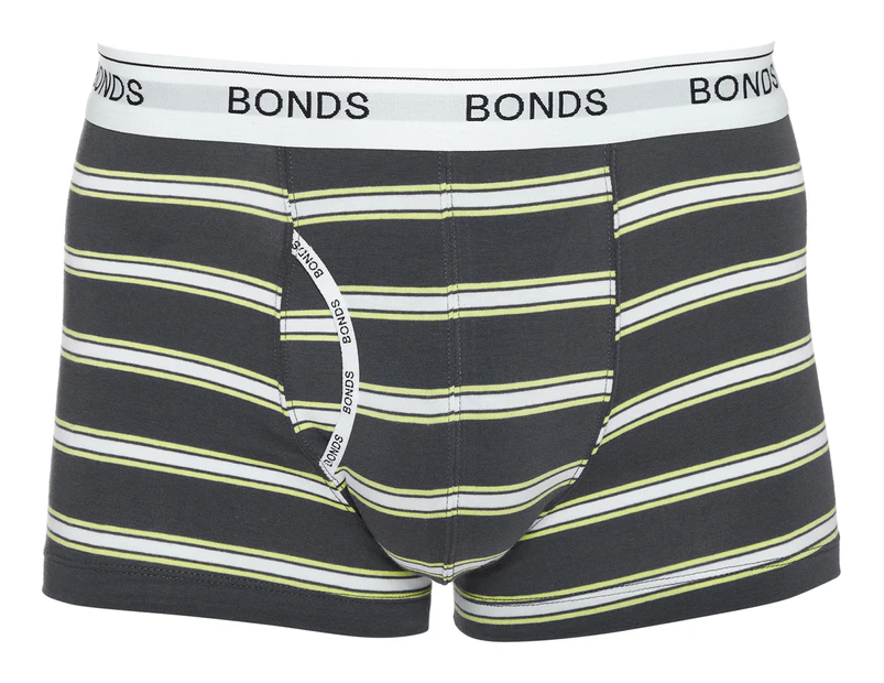 Bonds Men's Guyfront Trunks - Charcoal Stripe
