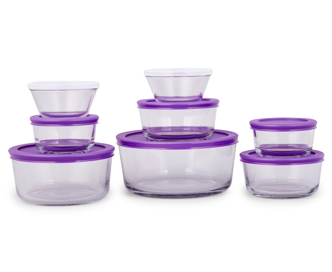 Kitchen Classics 16 Piece Food Storage Set Clear Eggplant White   5fa0927779591648638560 