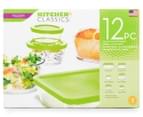 Kitchen Classics 12-Piece Glass Food Storage Set - Green 4