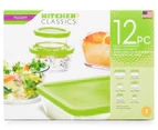 Kitchen Classics 12-Piece Glass Food Storage Set