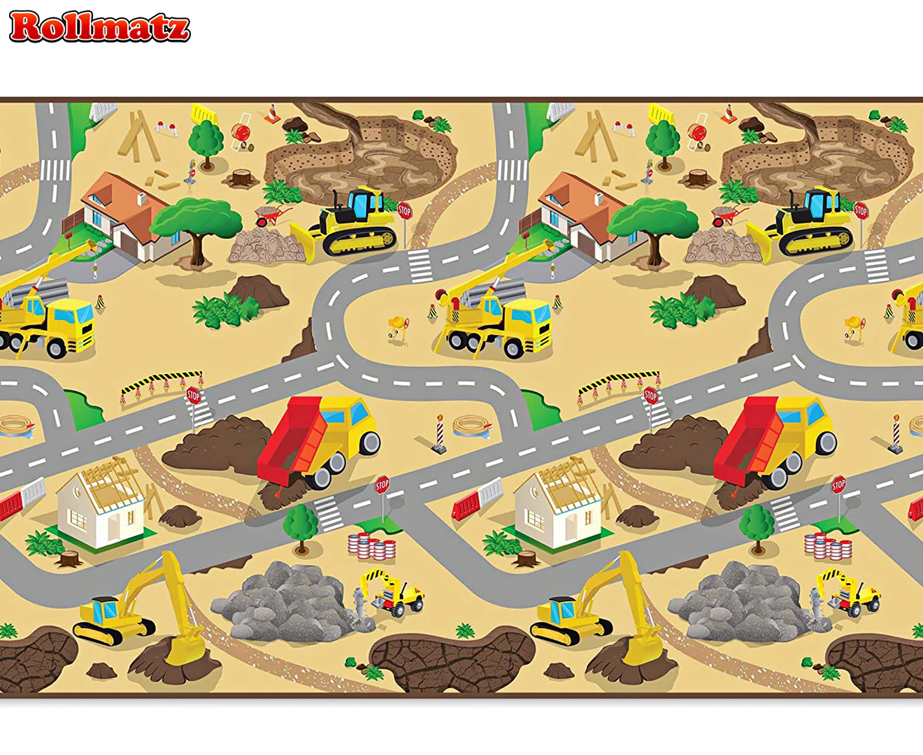 Rollmatz Kids Baby 120x200cm Construction Play Mat