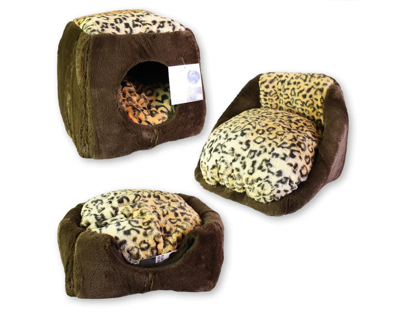3 in 1 Extra Plush Soft Cat Snuggler Pet Bed