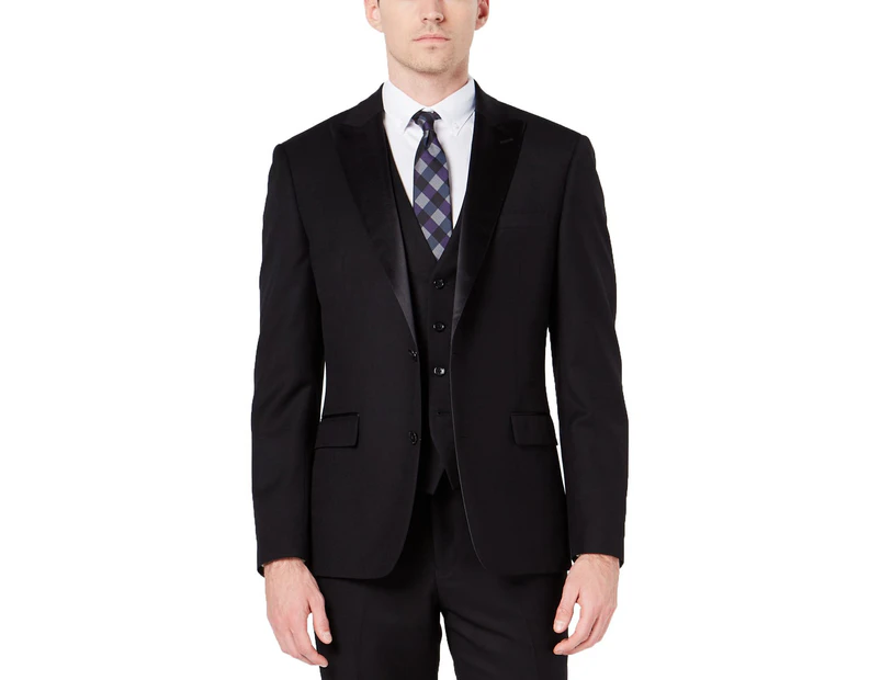 Ryan Seacrest Distinction Men's Blazers & Sportcoats Tuxedo Jacket - Color: Black