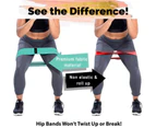 PowerNLean Fabric Resistance Bands Non-SLip Booty Band for Hip Butt Leg & Arm 3 Resistance Levels