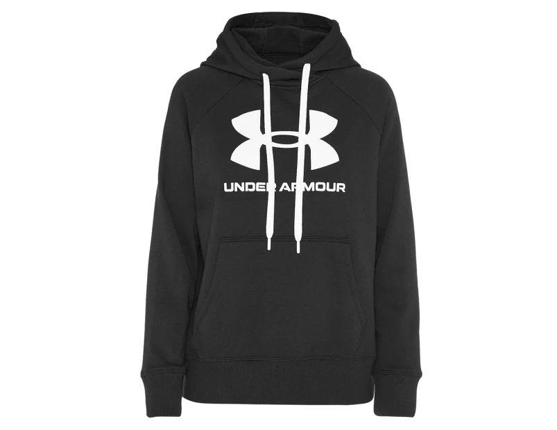 Under Armour Women's Rival Fleece Logo Hoodie - Black