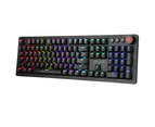 Marvo K917 LED Mechanical PC Gaming Keyboard Rainbow Backlit RGB 107Keys Blue Switch