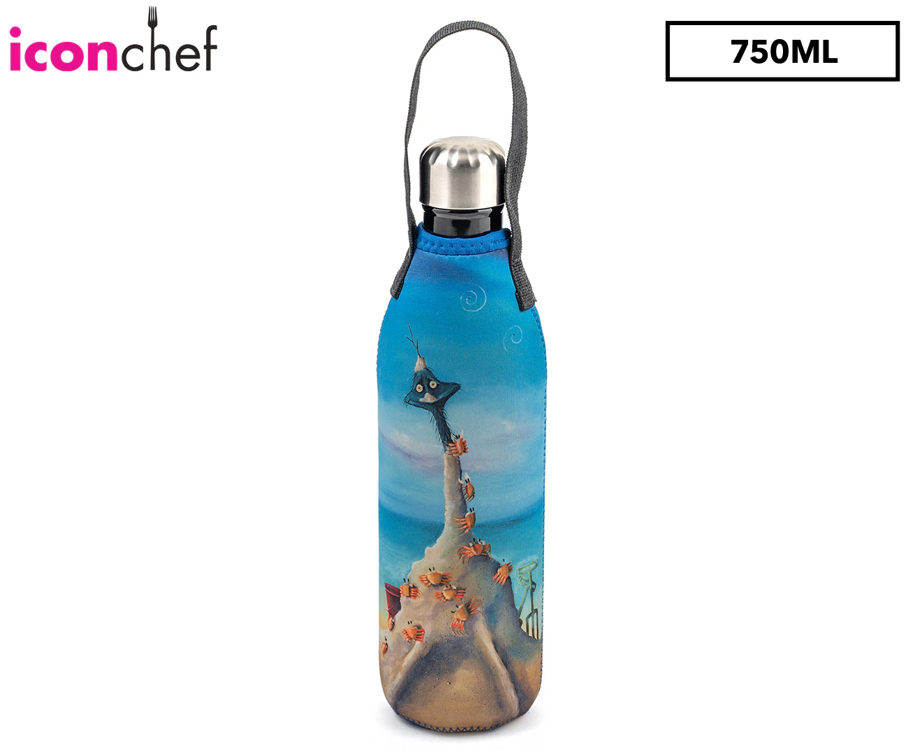 Icon Chef 750mL Water Bottle Carrier - Up To His Neck In It