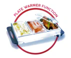 Food Warmer Buffet Electric Server Large Bain Marie Stainless Steel 2.5L x3 Tray