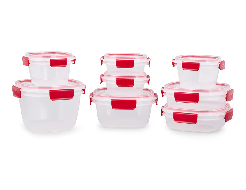 Rubbermaid 16-Piece Easy Find Lids Food Container Set - Clear/Red