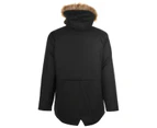 NUFC Mens Parka Jacket Coat Top Long Sleeve Hooded Zip Full Fur Trim