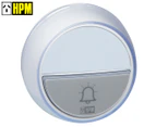 HPM Bell Press Comfort Wireless Door Chime Transmitter - White/Grey