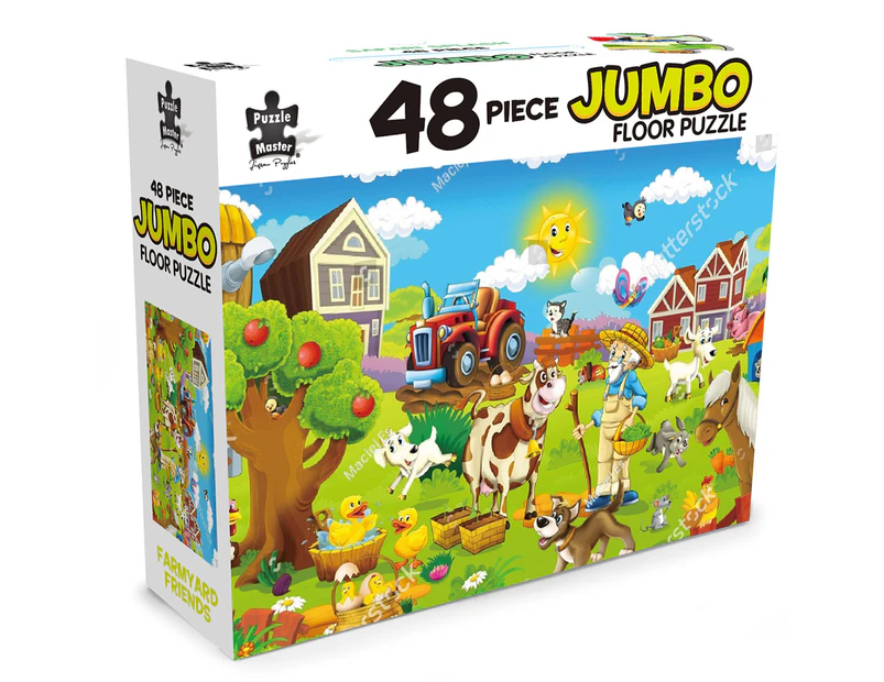 Puzzle Master Farmyard Friends 48-Piece Jumbo Floor Jigsaw Puzzle