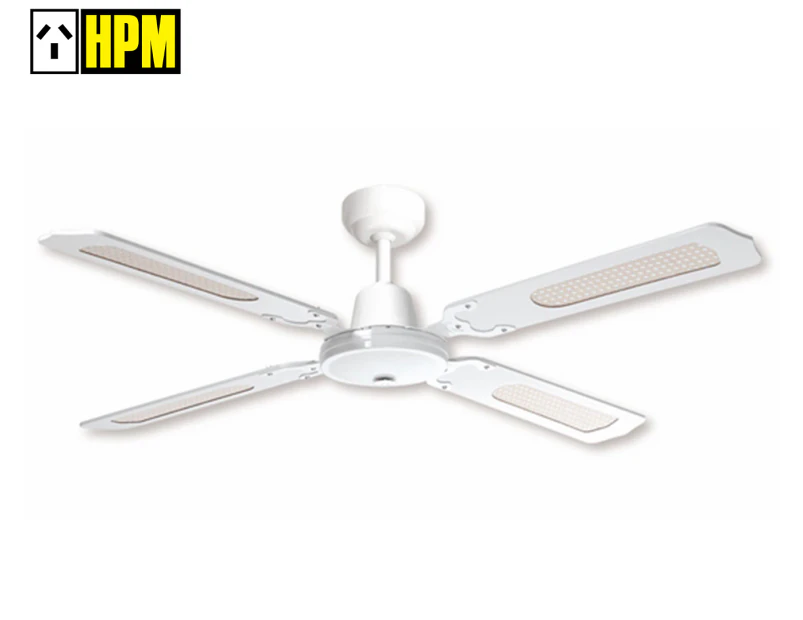 HPM 4-Blade Sweep Fan - White/Rattan