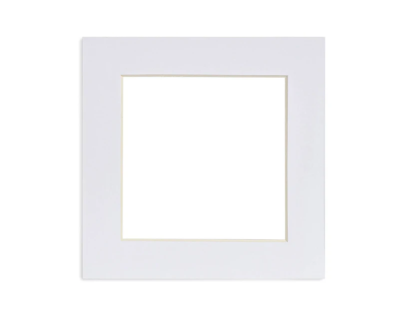 Nicola Spring Picture Photo Mount - To Fit Frame Size 6 x 6" for Image Size 4 x 4" - White