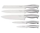 Stanley Rogers 6-Piece Acacia Knife Block Set - Natural/Black/Silver 2