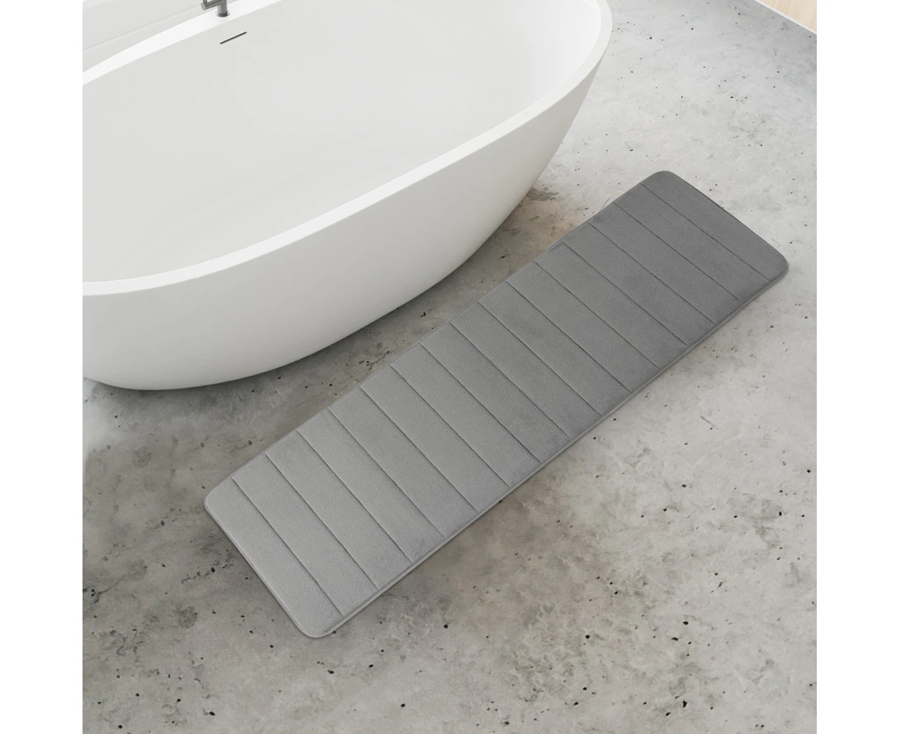 Bathroom Mats Floor Mat Bath Anti Slip Toilet Carpet Meomory Foam 160X50CM