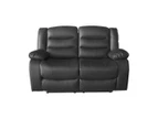 3+2 Seater Recliner Sofa In Faux Leather Lounge Couch in Black