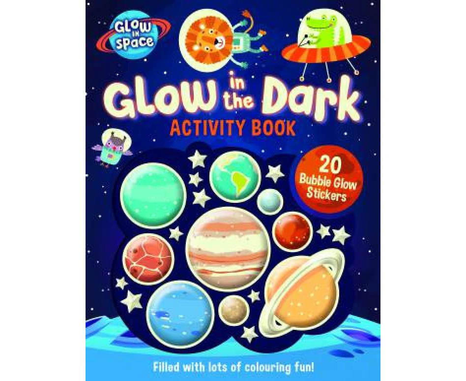 Glow in the Dark Activity Book with Bubble Glow Stickers