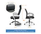 Executive PU Leather High Back Office Computer Chair with 360-degree Swivel
