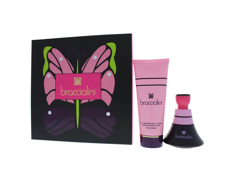 Purple Pour Femme by Braccialini for Women - 2 Pc Gift Set 3.4oz EDP Spray, 6.8oz Body Lotion