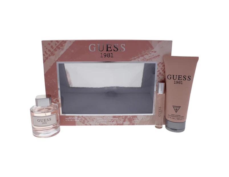 Guess 1981 by Guess for Women - 3 Pc Gift Set 3.4oz EDT Spray, 0.5oz EDT Spray, 6.7oz Body Lotion