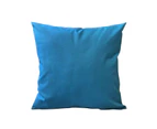 True Blue Plain Dyed Soilid Cotton Canvas Cushion Cover Decorative Accent Pillowcase