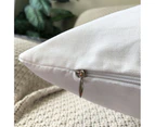 White Plain Dyed Soilid Cotton Canvas Cushion Cover Decorative Accent Pillowcase