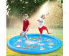 68" Inflatable Water Spray Cushion Pad Kids Sprinkler Play Mat Outdoor Pool