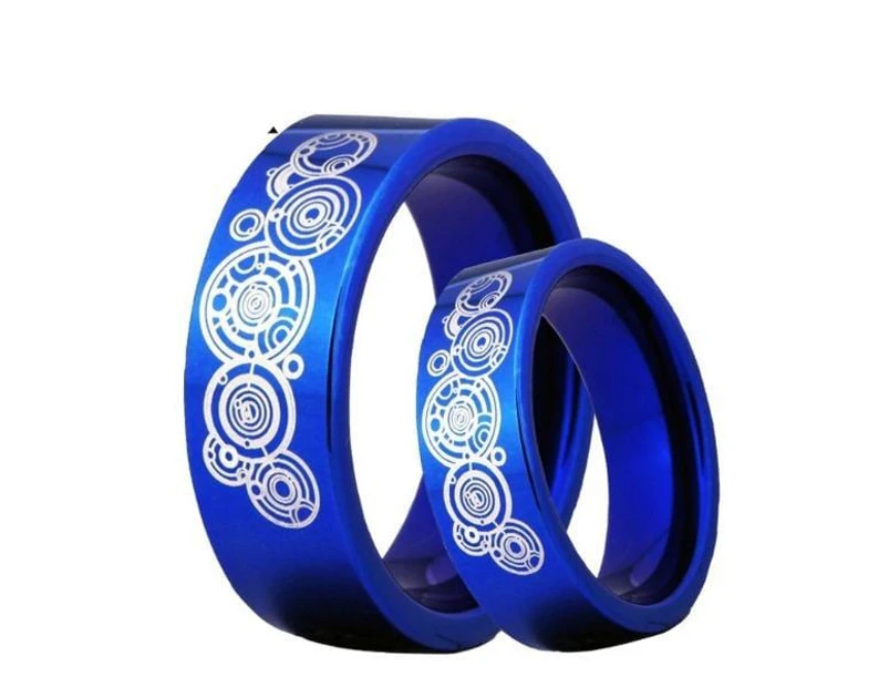 Tungsten 6mm Blue Doctor Who Wedding Bands