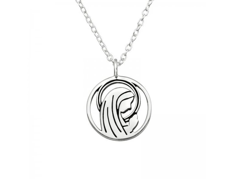 Silver Mary Necklace