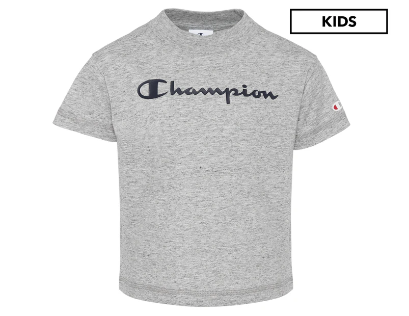 Champion Girls' Boxy Tee / T-Shirt / Tshirt - Grey Heather