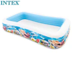 Intex 305cm Outdoor/Patio Inflatable Kids/Family Swim Center Rectangular Pool 6+