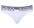 XOXO Women's Seamless Bikini Briefs 3-Pack - Medium Grey Heather/Black/White