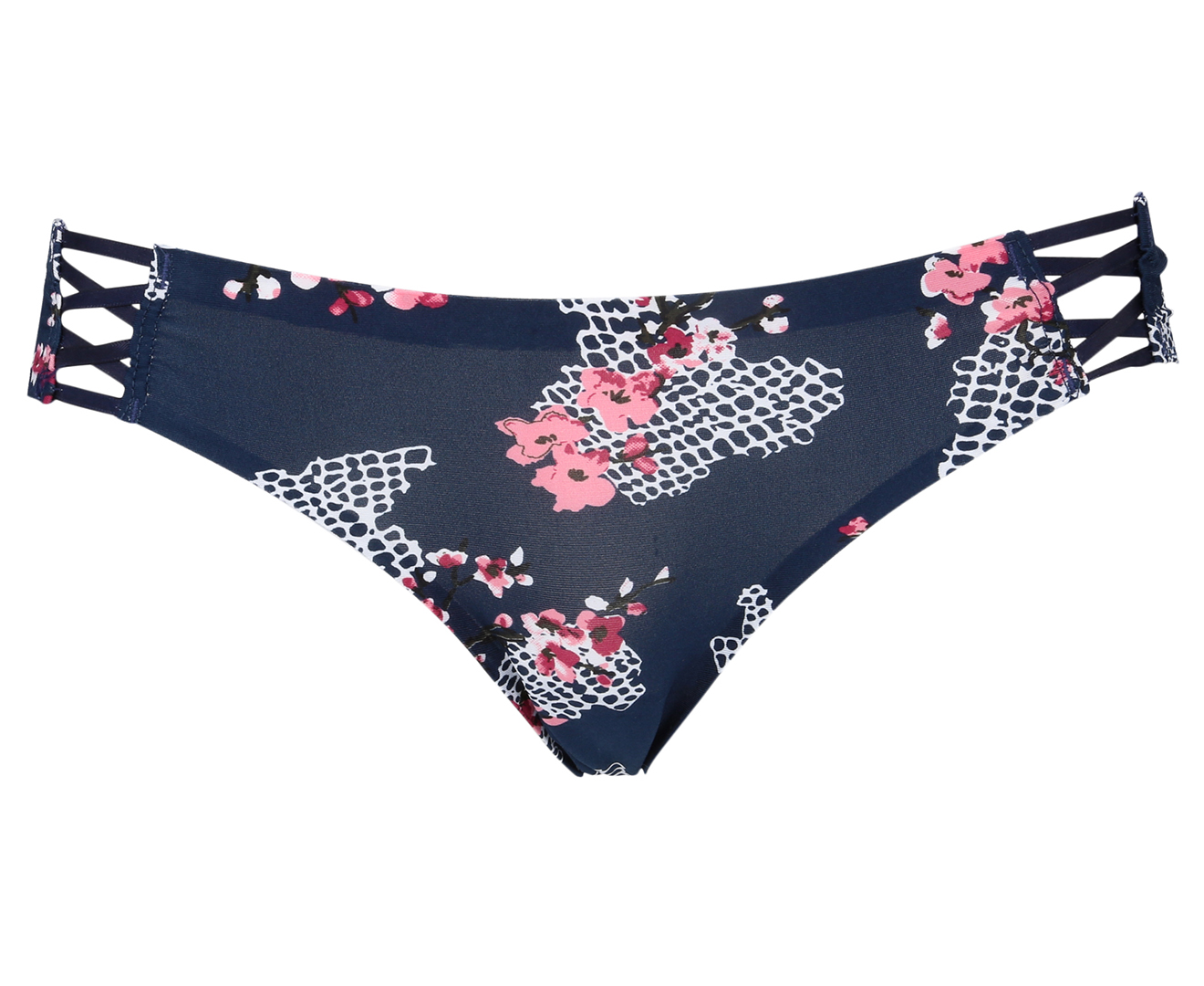 XOXO Women's Laser Bikini Briefs 3-Pack - Cherry Blossom/Moon/Orchid