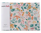 Happy Kids Single Bed Microfibre Sheet Set - Floral