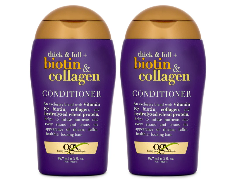 2 x OGX Biotin & Collagen Thick & Full Conditioner 88.7mL