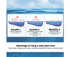 500 Micron Solar Swimming Pool Cover -  Blue/Silver 10m x 4m
