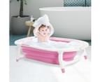 Baby Bath Tub Infant Toddlers Foldable Bathtub Folding Safety Bathing Shower 1