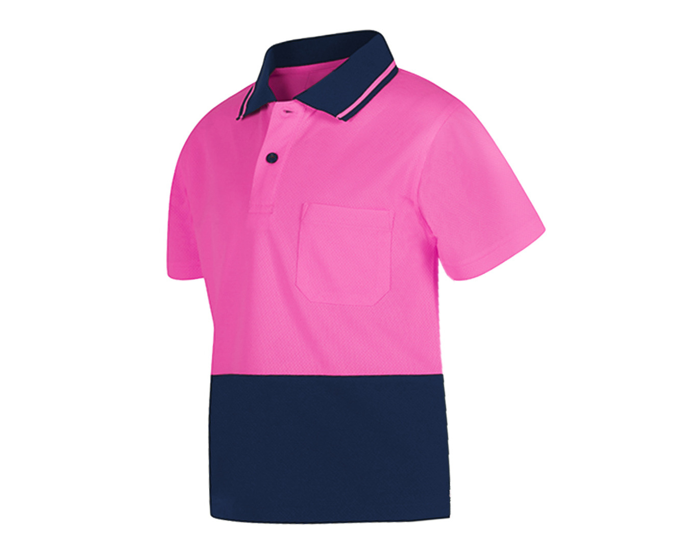 pink hi vis polo shirt