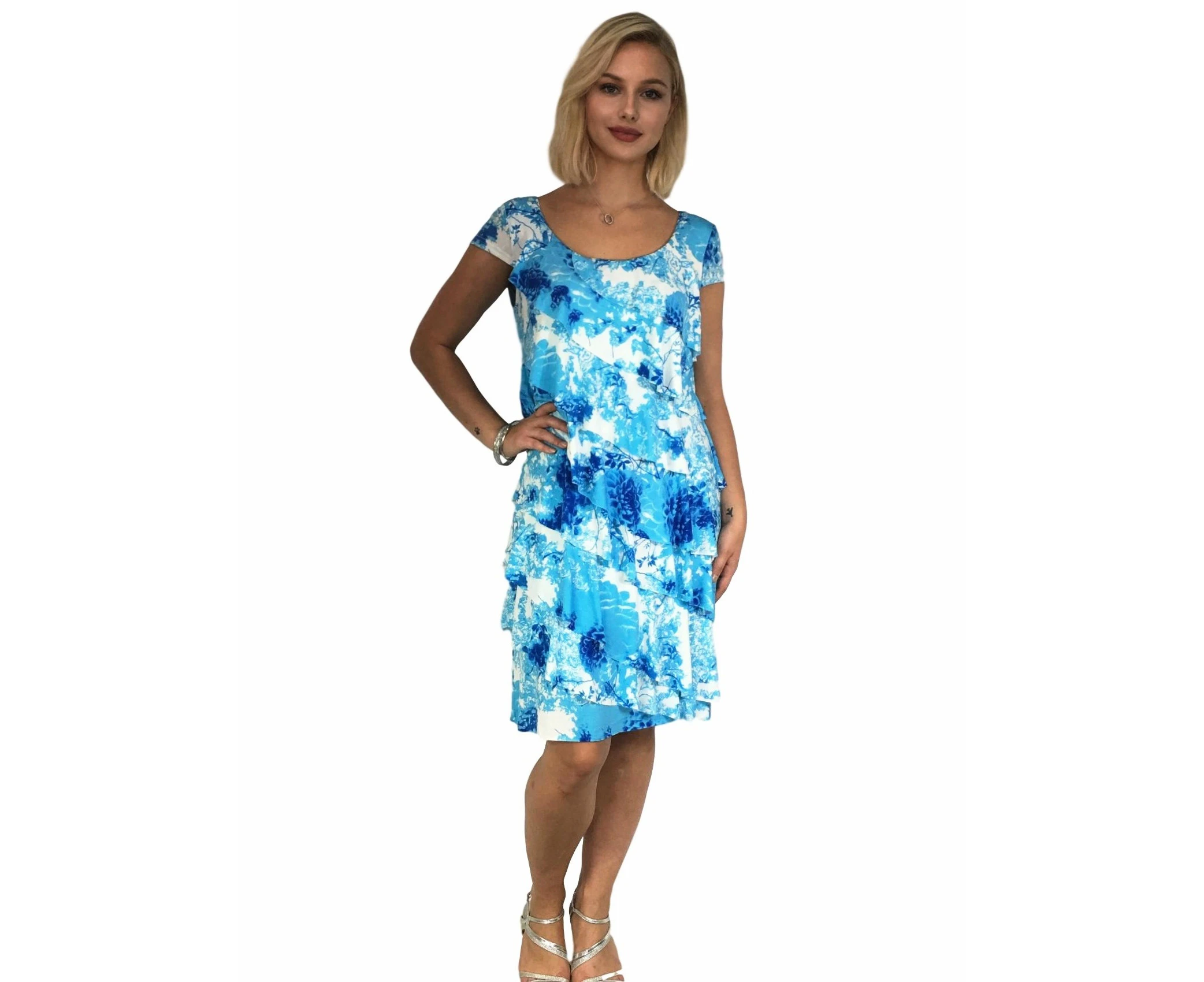 Teaberry Maternity Ruffle Dress