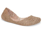 Melissa Women's Capana Pepel Flat Shoes - Beige Glitter