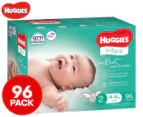 Huggies Ultimate Size 2 Infant 4-8kg Nappies Jumbo 96pk