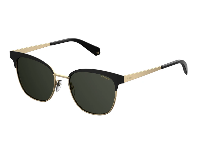 Polaroid Women's PLD4055/S Square Polarised Sunglasses - Black/Gold/Green