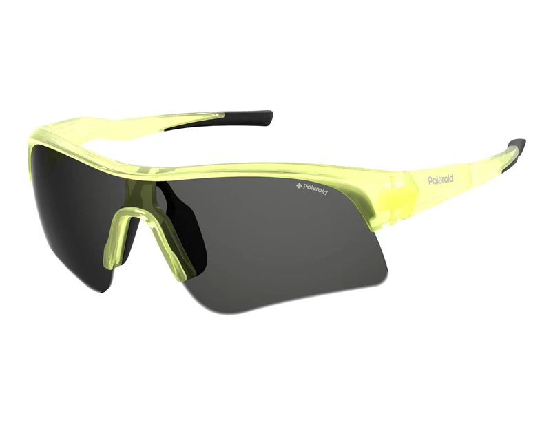 Polaroid Men's PLD 7024/S Sports Polarised Sunglasses - Neon Yellow/Grey