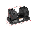 2x 20kg Powertrain Adjustable Home Gym Dumbbells w/ 10436 Adidas Bench