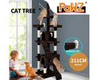 PaWz Cat Tree Scratching Post Scratcher House Condo Tower Furniture Dark Brown